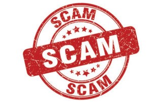 Image with the word "SCAM"